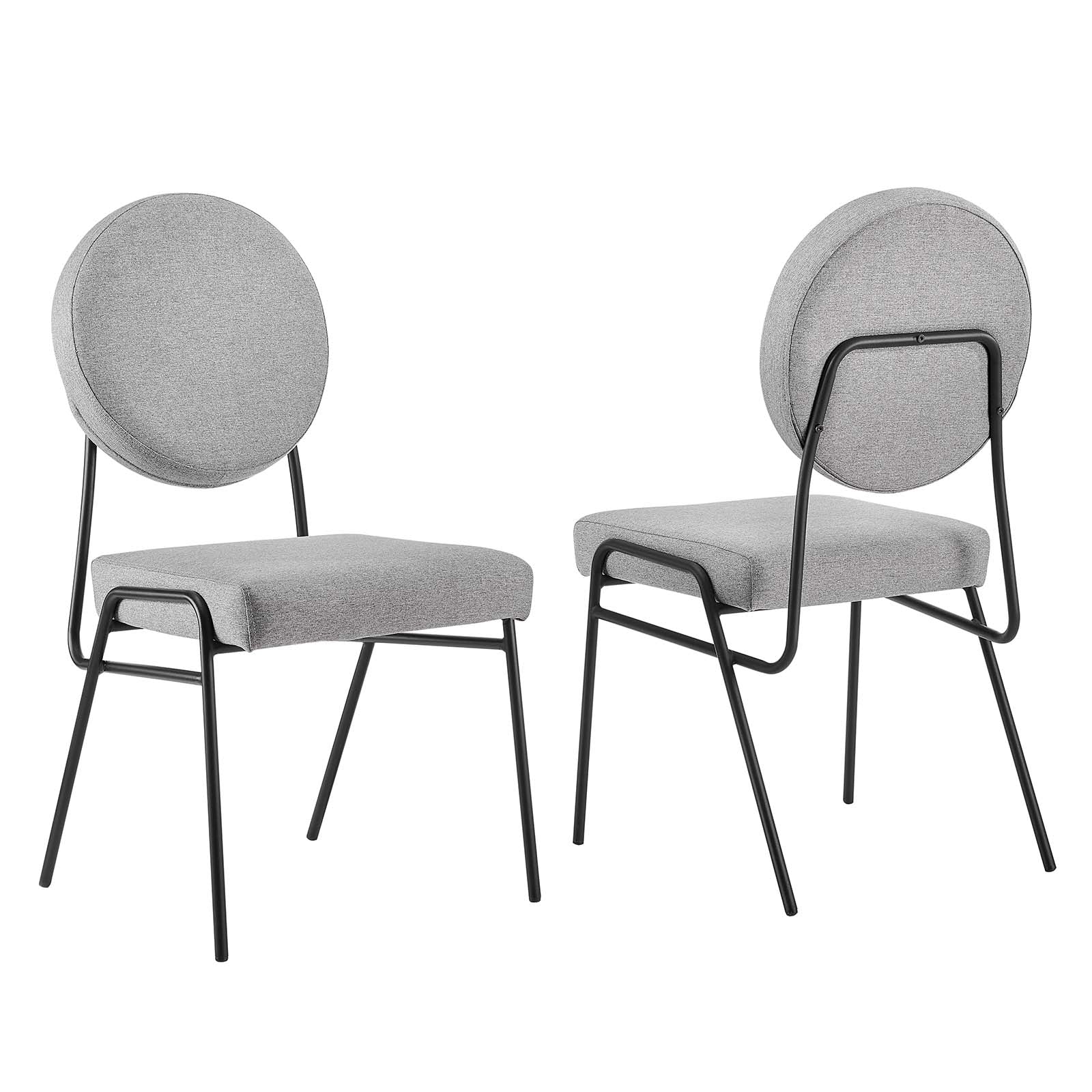 Craft Upholstered Fabric Dining Side Chairs Set of 2 by Modway