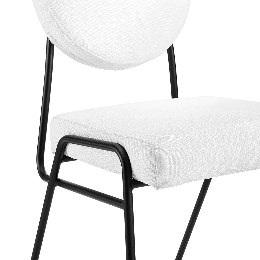 Craft Upholstered Fabric Dining Side Chairs Set of 2 by Modway