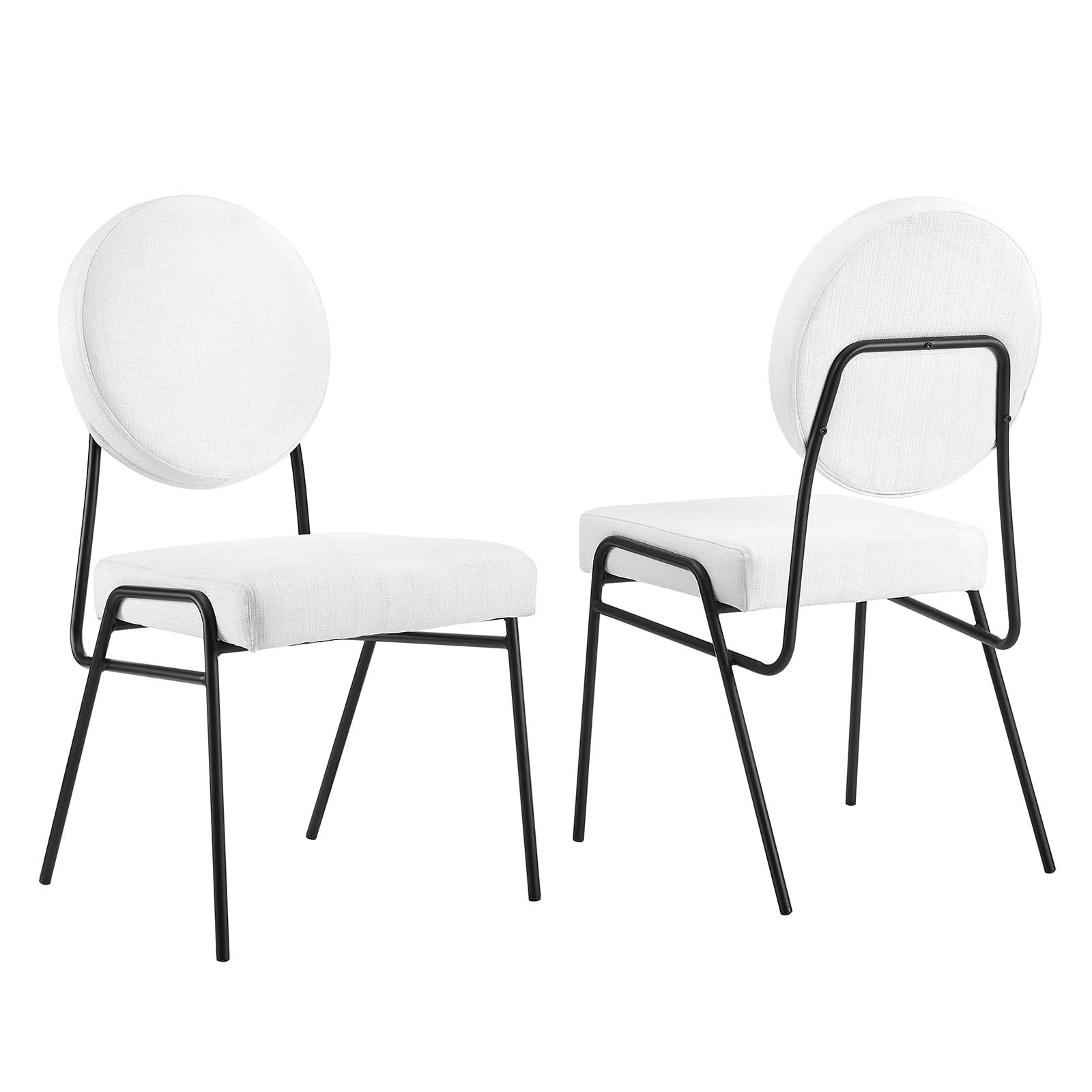 Craft Upholstered Fabric Dining Side Chairs Set of 2 by Modway