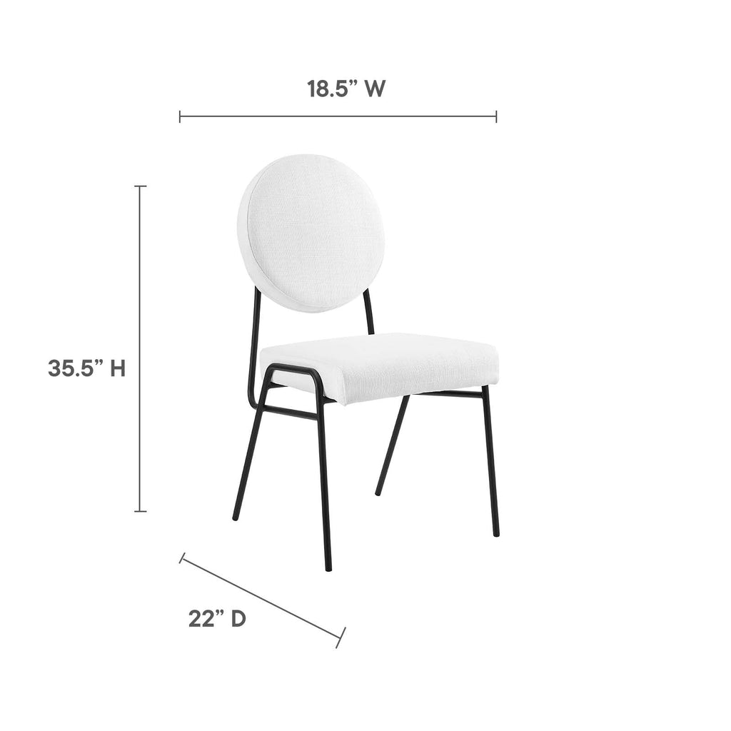 Craft Upholstered Fabric Dining Side Chairs Set of 2 by Modway