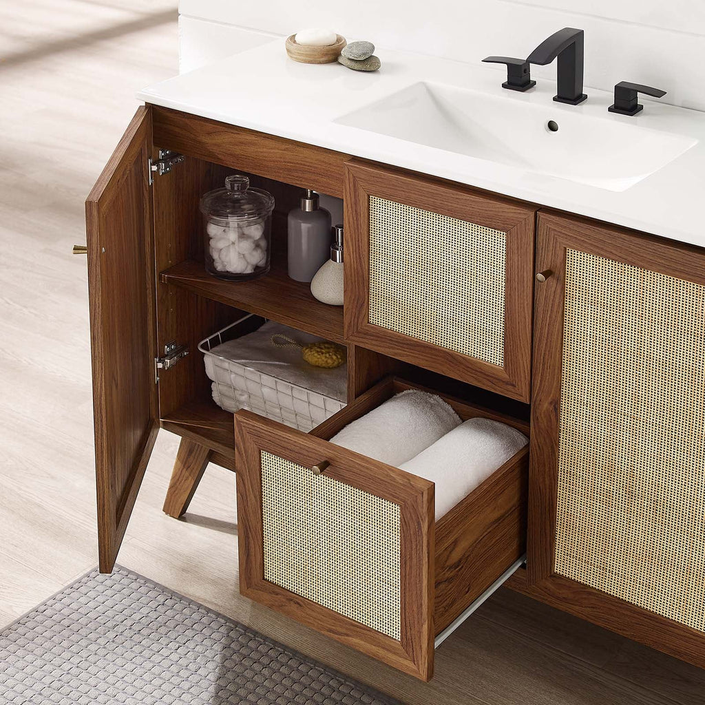 Soma 48Ó Single or Double Sink Compatible Bathroom Vanity Cabinet (Sink Basin Not Included) by Modway