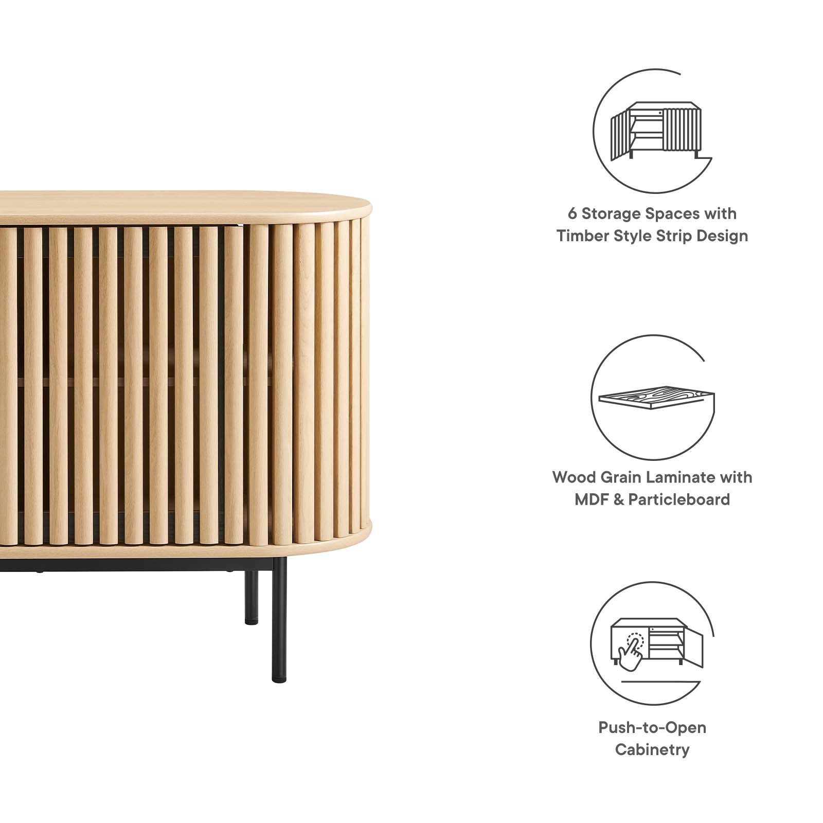 Fortitude 59Ó Oval Sideboard by Modway