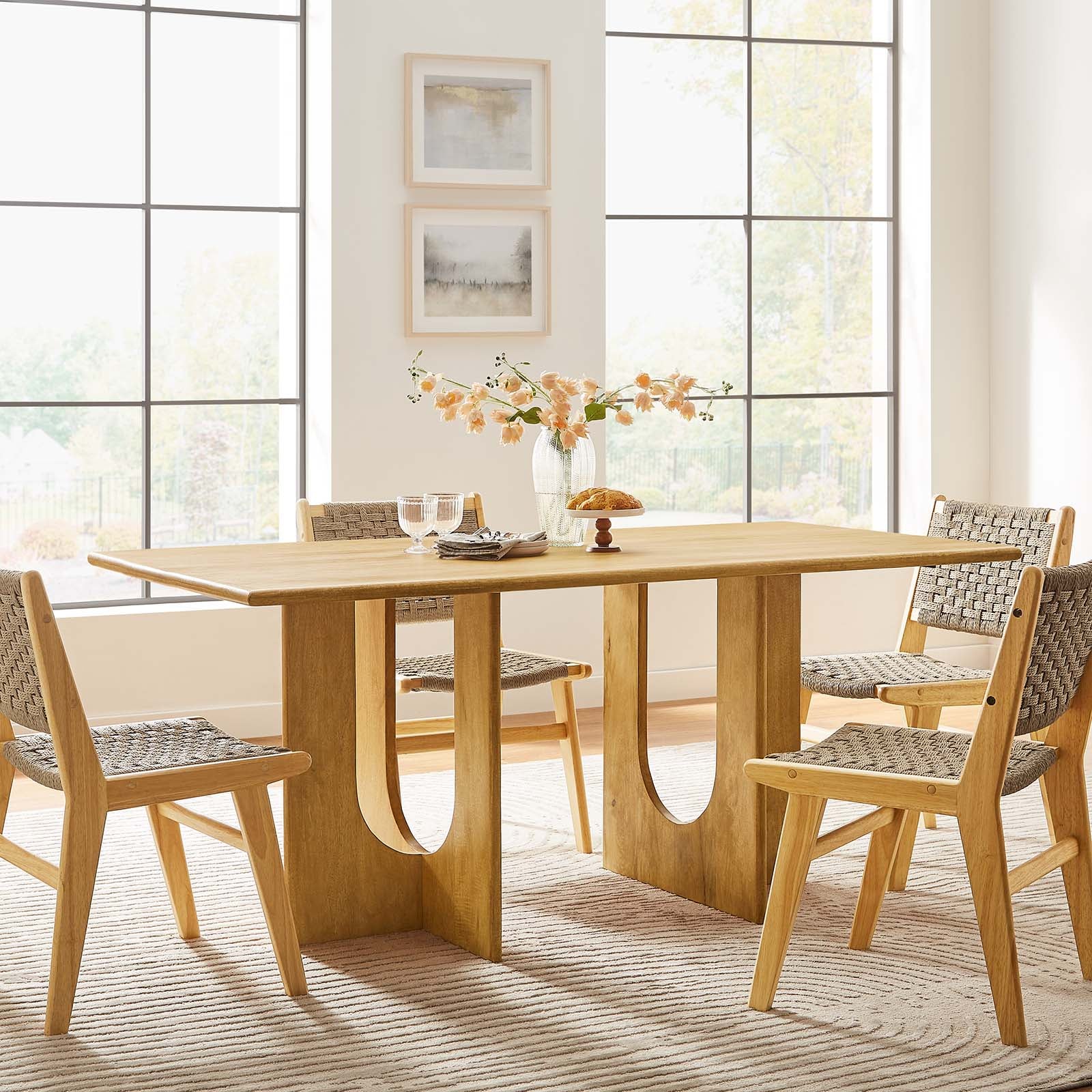 Rivian Rectangular 70" Wood Dining Table by Modway