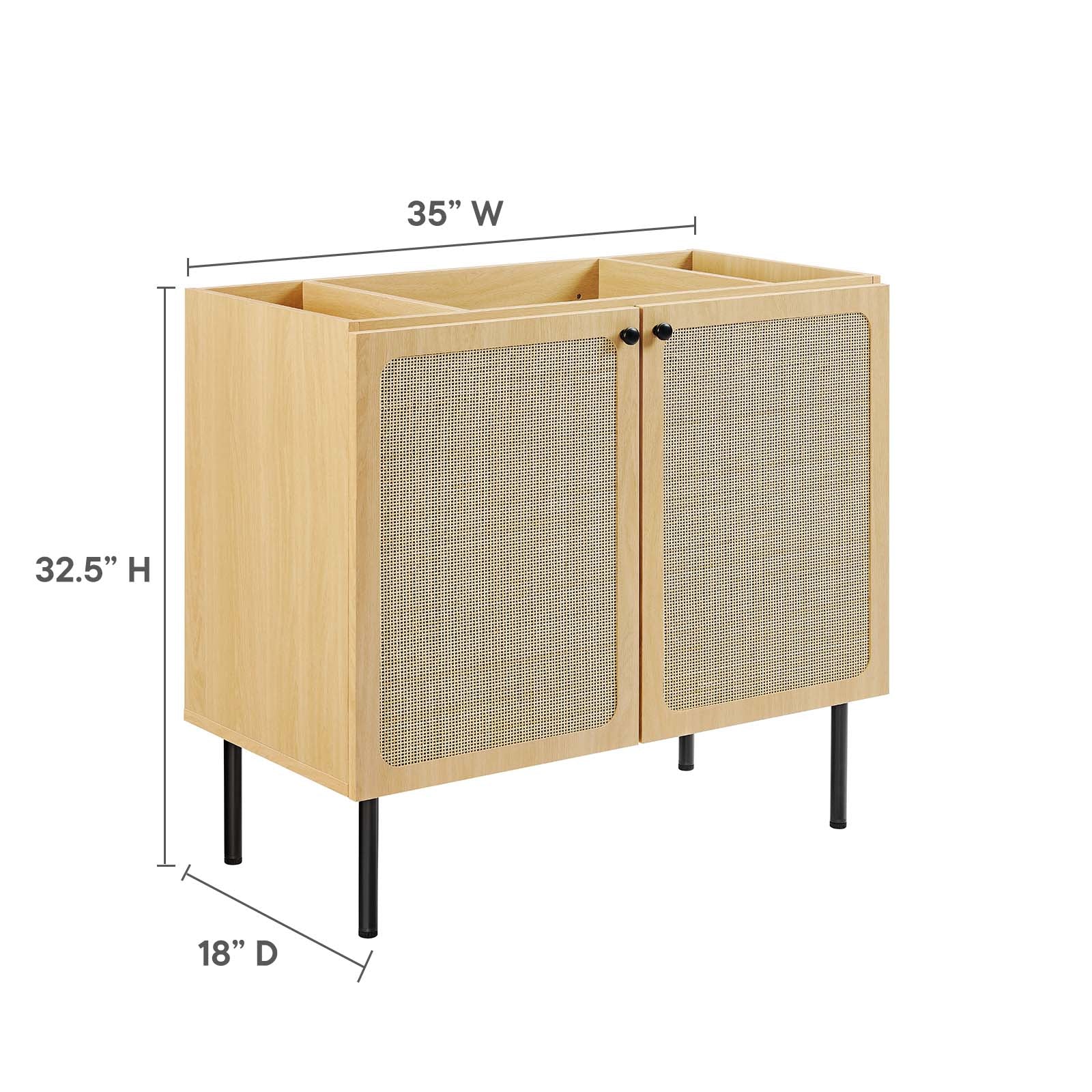 Chaucer 36" Bathroom Vanity Cabinet (Sink Basin Not Included) by Modway