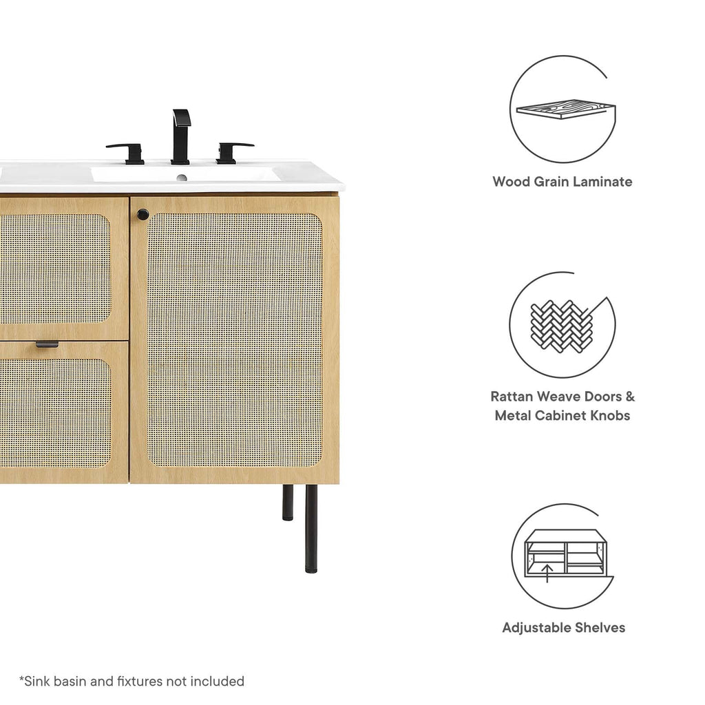 Chaucer 48" Bathroom Vanity Cabinet (Sink Basin Not Included) by Modway