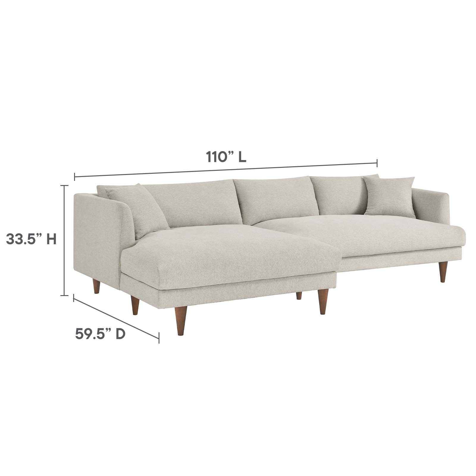 Zoya Left-Facing Down Filled Overstuffed Sectional Sofa by Modway