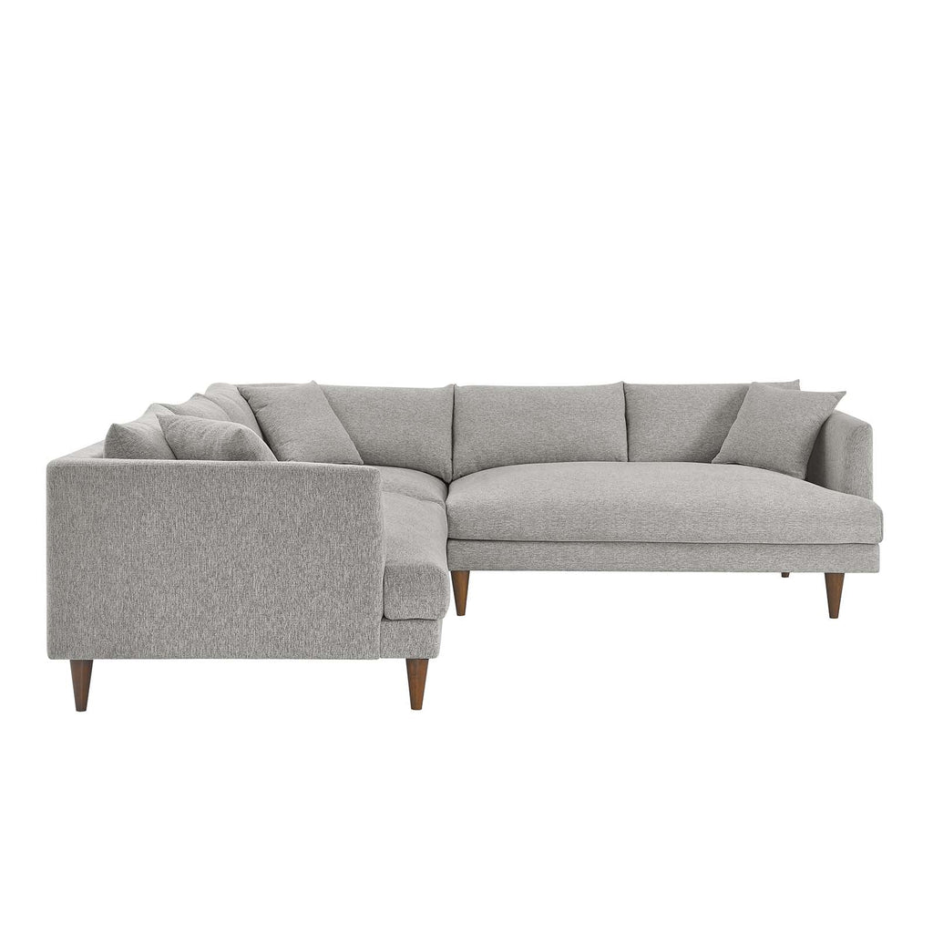 Zoya 3 Piece Down Filled Overstuffed Sectional Sofa by Modway