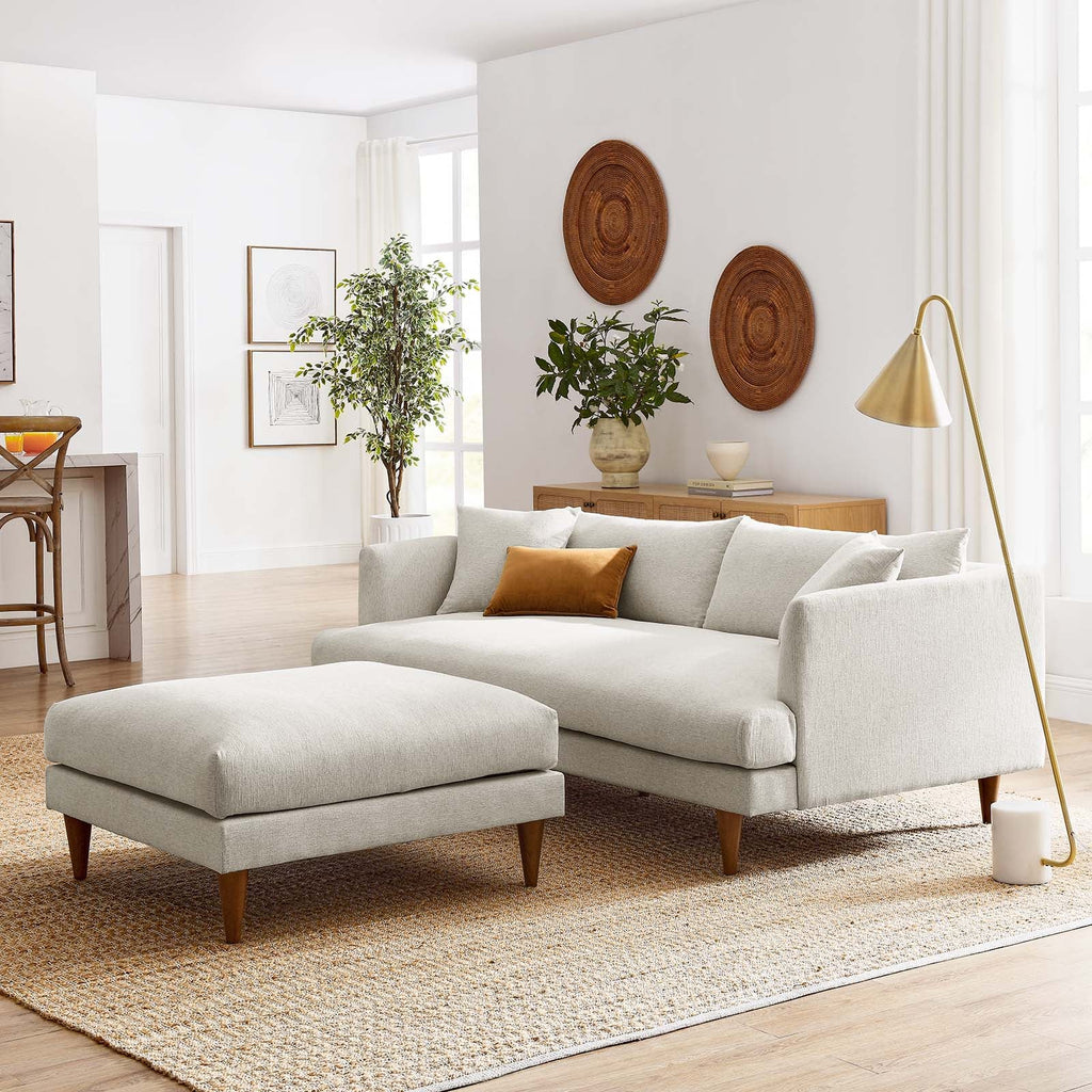 Zoya Down Filled Overstuffed Sofa and Ottoman Set by Modway
