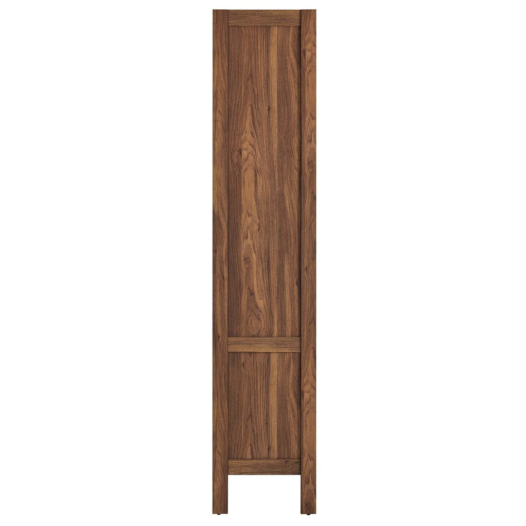 Capri 4-Shelf Wood Grain Bookcase by Modway
