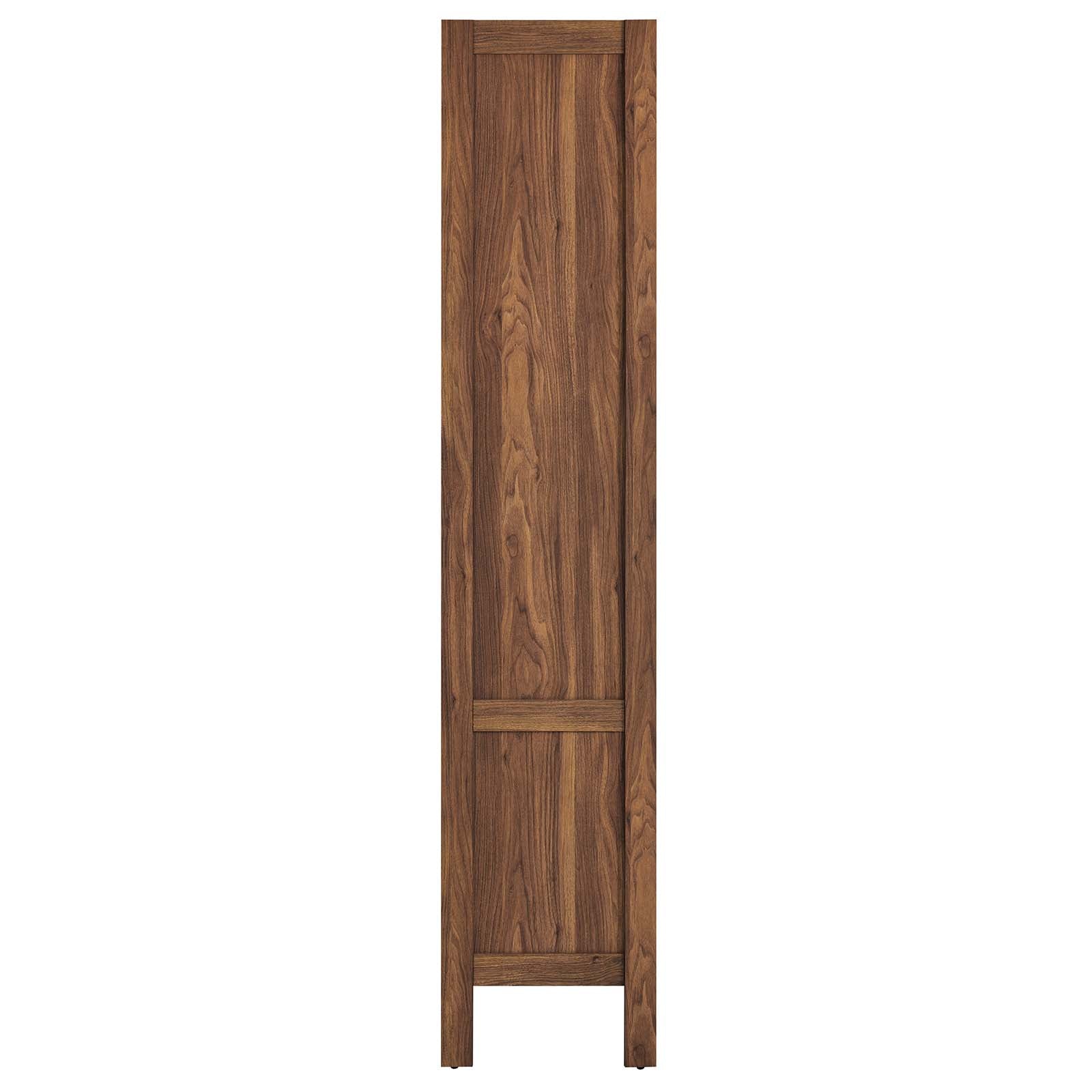 Capri 4-Shelf Wood Grain Bookcase by Modway