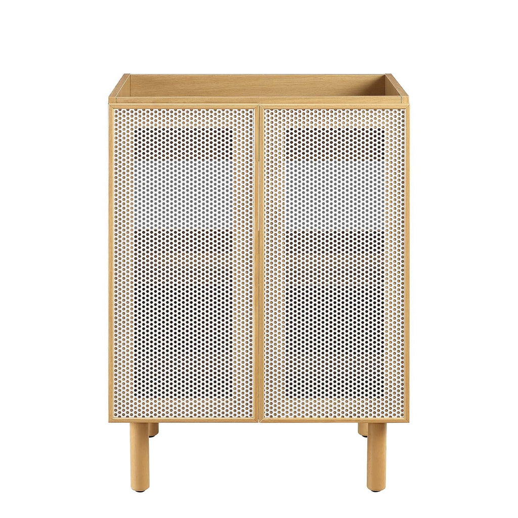 Calla 24" Perforated Metal Bathroom Vanity Cabinet (Sink Basin Not Included) by Modway