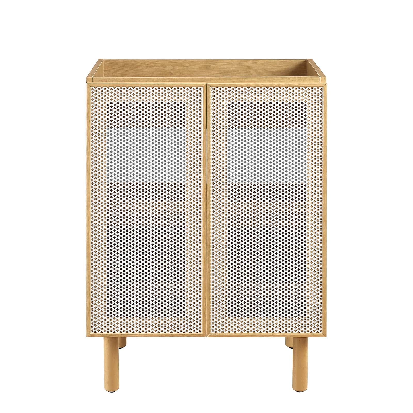 Calla 24" Perforated Metal Bathroom Vanity Cabinet (Sink Basin Not Included) by Modway