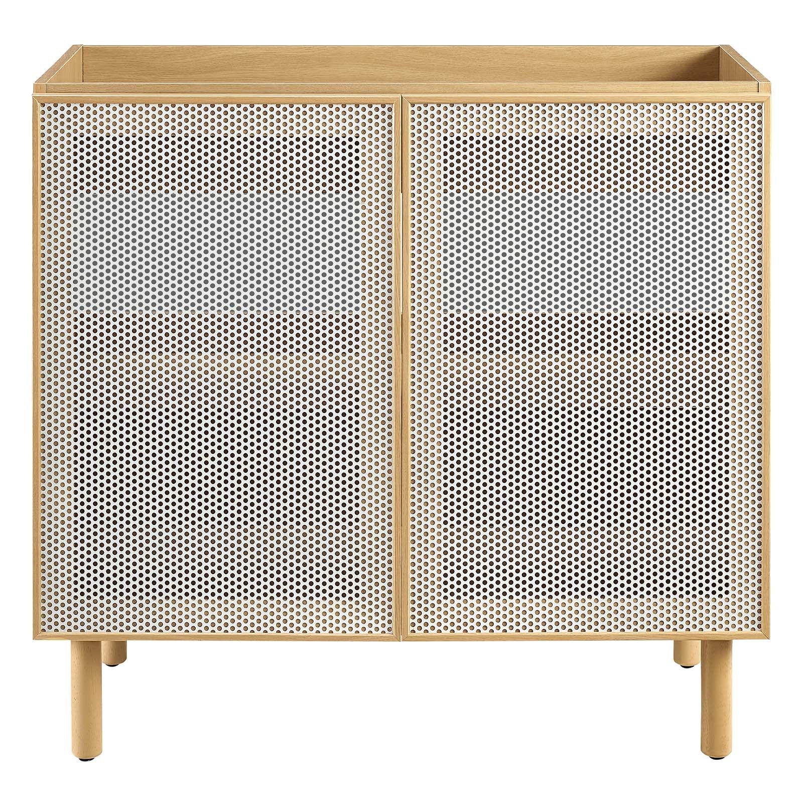 Calla 36" Perforated Metal Bathroom Vanity Cabinet (Sink Basin Not Included) by Modway