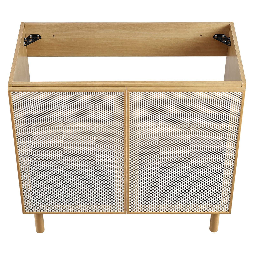 Calla 36" Perforated Metal Bathroom Vanity Cabinet (Sink Basin Not Included) by Modway