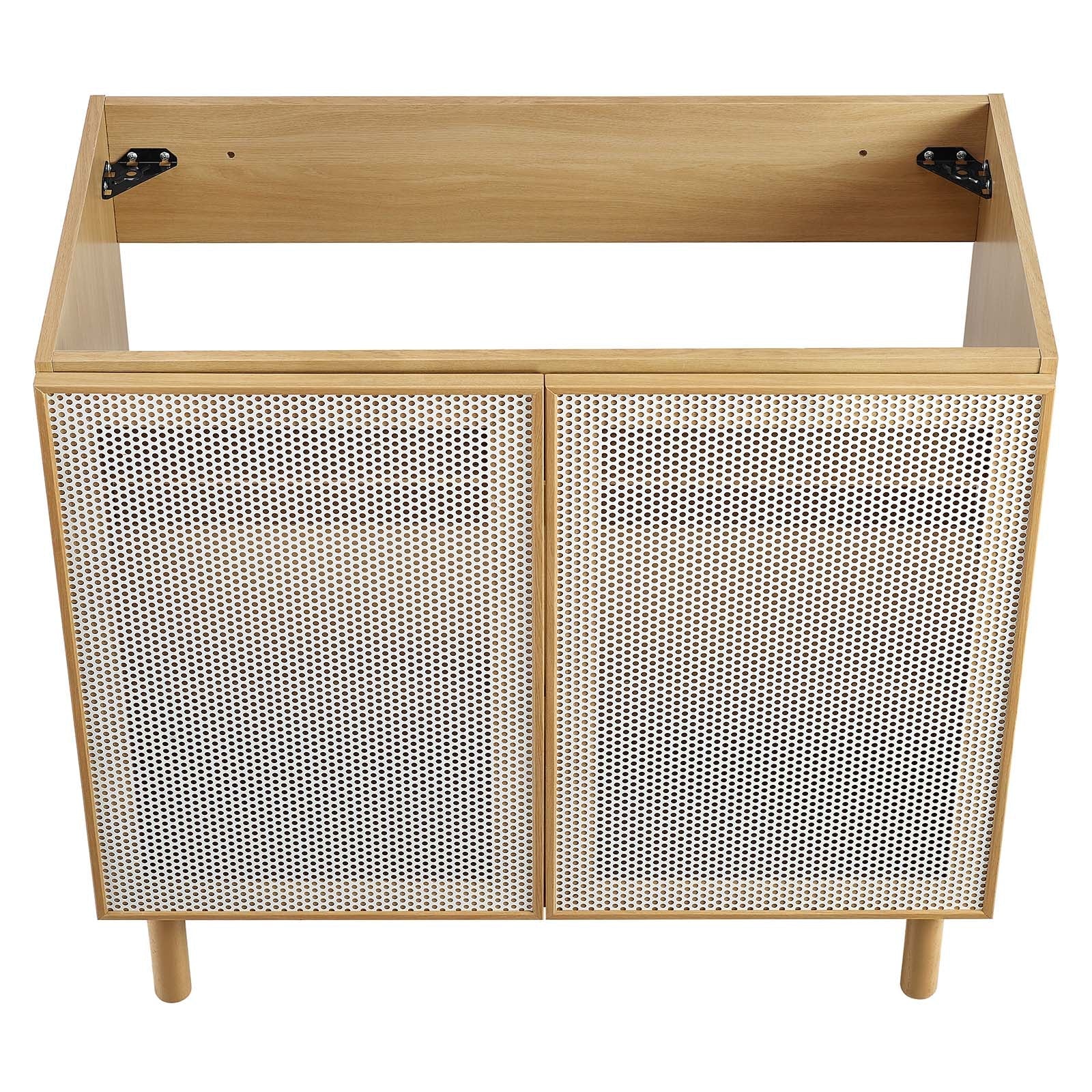 Calla 36" Perforated Metal Bathroom Vanity Cabinet (Sink Basin Not Included) by Modway