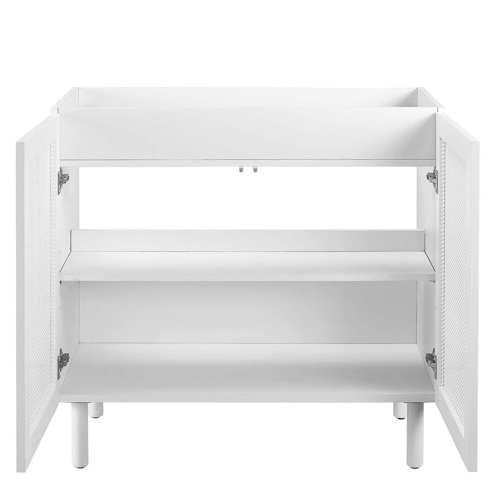 Calla 36" Perforated Metal Bathroom Vanity Cabinet (Sink Basin Not Included) by Modway