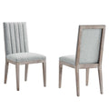 Maisonette French Vintage Tufted Fabric Dining Side Chairs Set of 2 by Modway