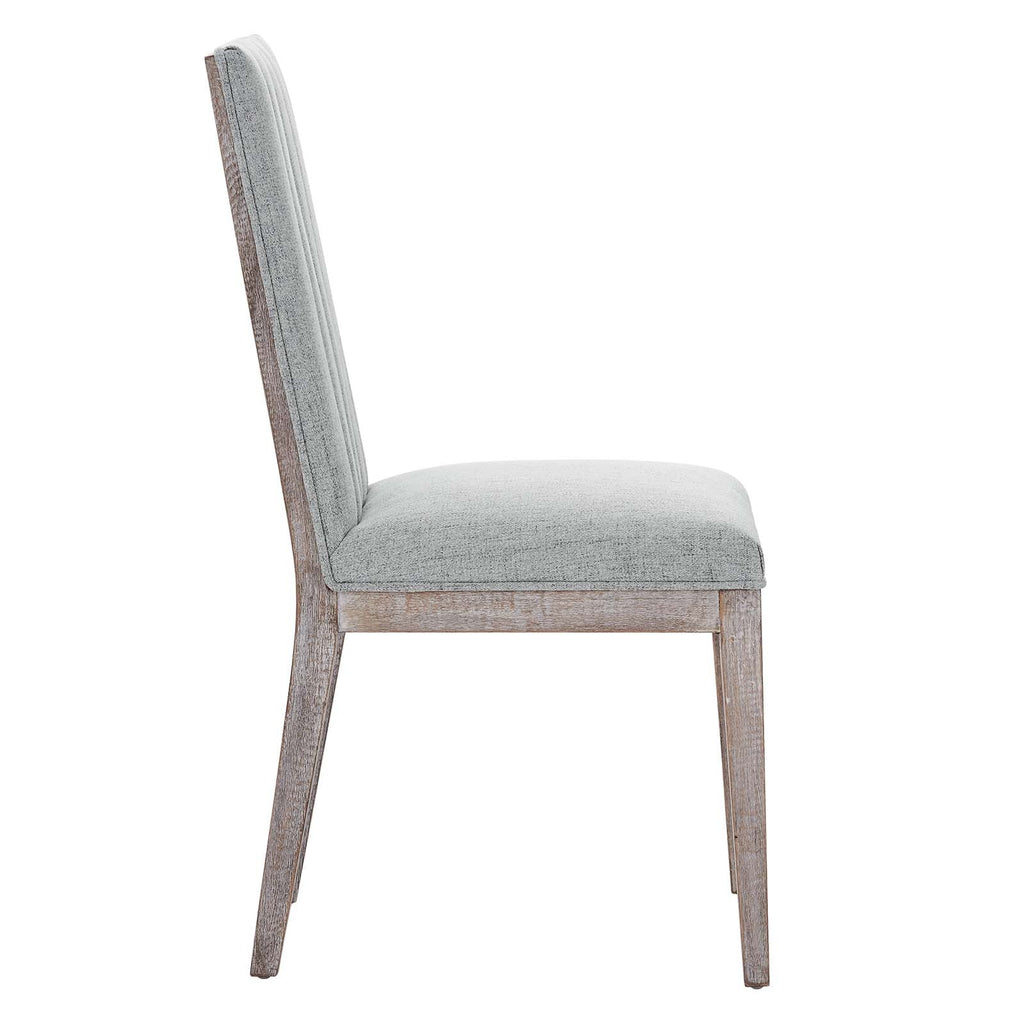 Maisonette French Vintage Tufted Fabric Dining Side Chairs Set of 2 by Modway