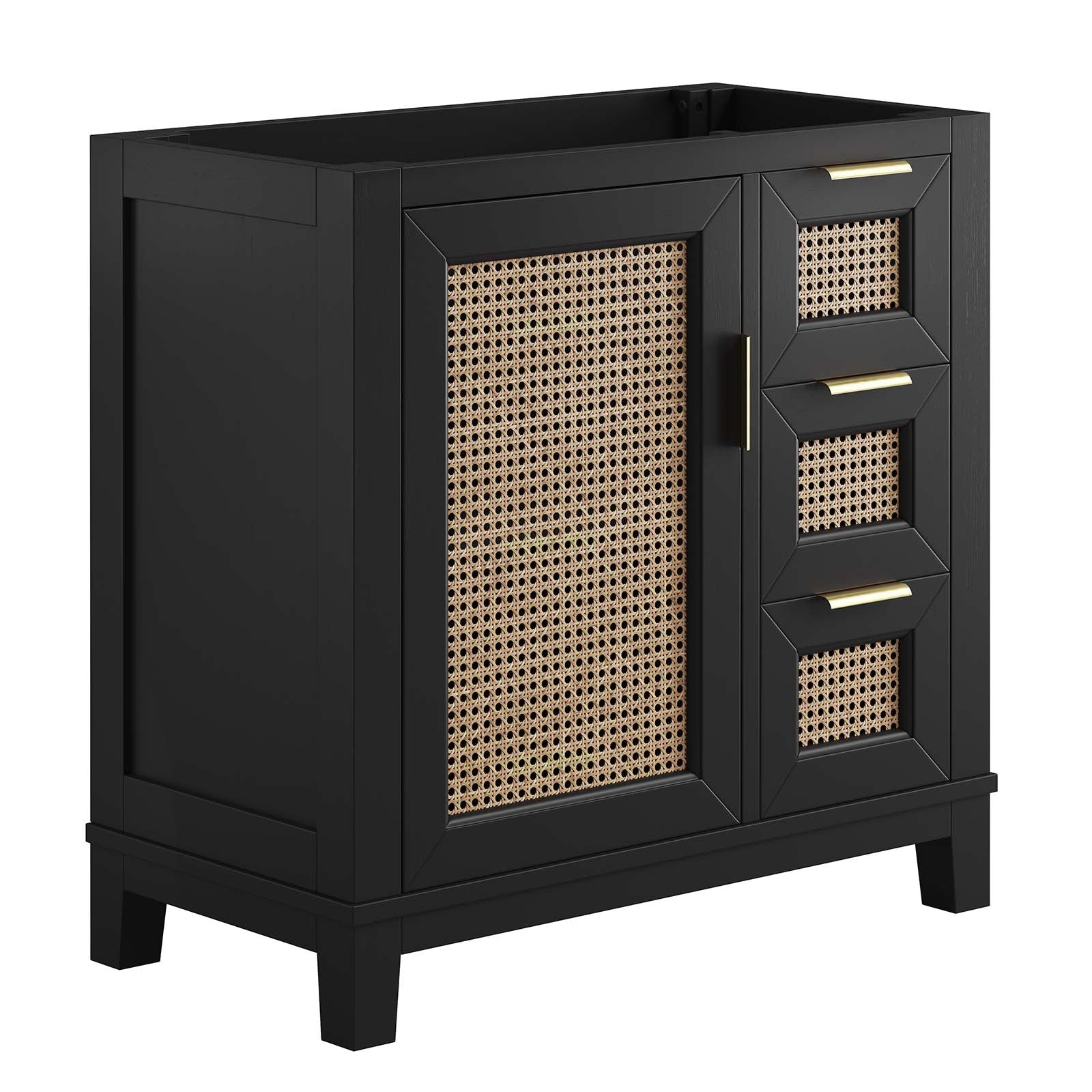 Dixie 36Ó Solid Wood Bathroom Vanity Cabinet (Sink Basin Not Included) by Modway