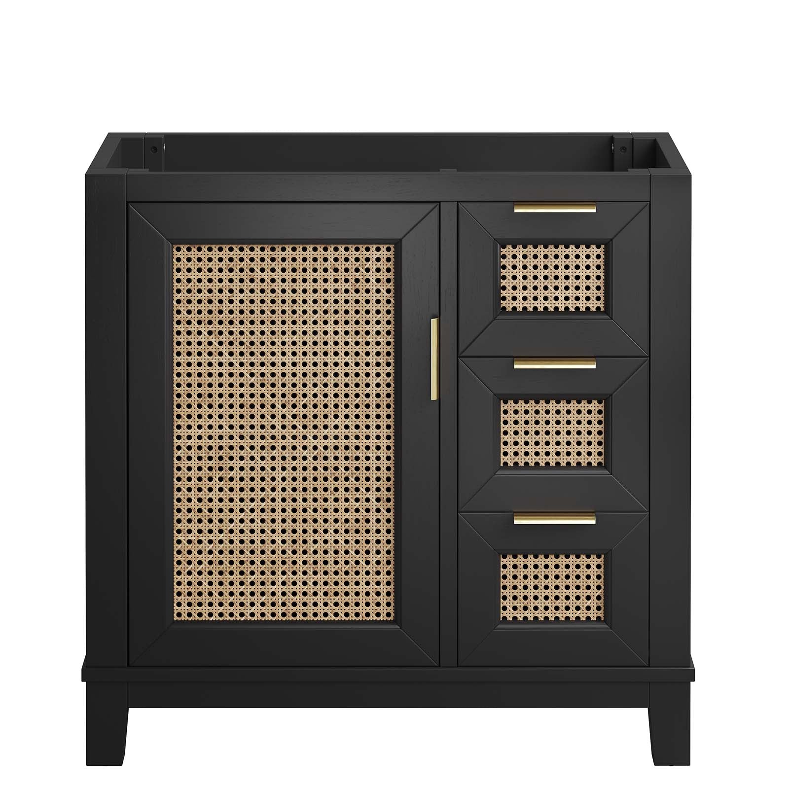 Dixie 36Ó Solid Wood Bathroom Vanity Cabinet (Sink Basin Not Included) by Modway