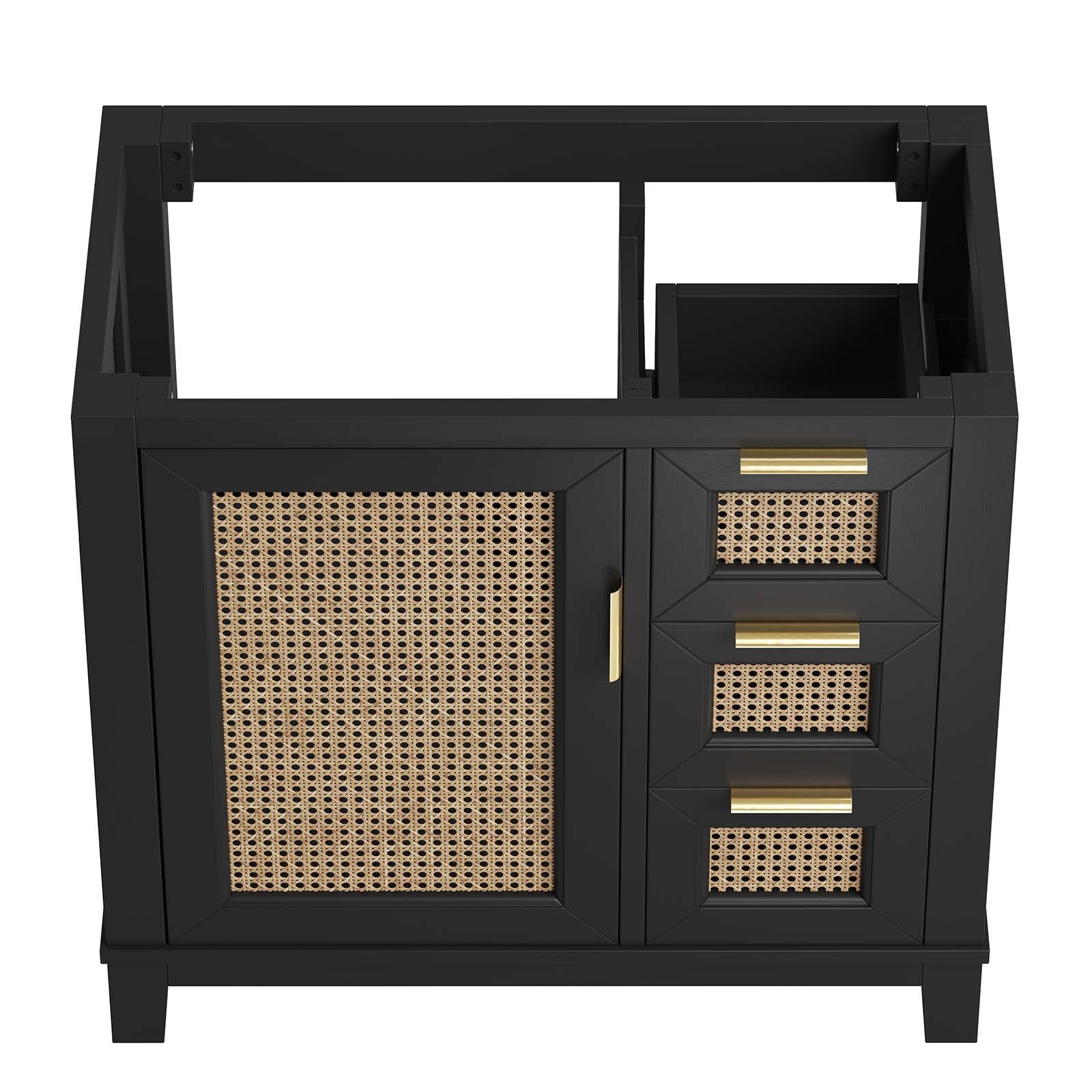 Dixie 36Ó Solid Wood Bathroom Vanity Cabinet (Sink Basin Not Included) by Modway