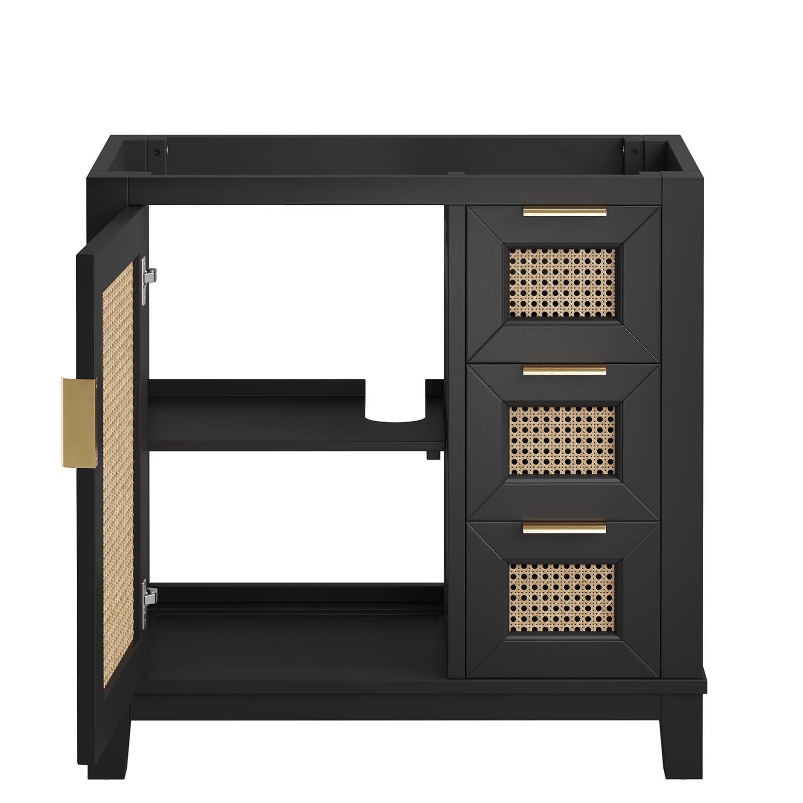 Dixie 36Ó Solid Wood Bathroom Vanity Cabinet (Sink Basin Not Included) by Modway