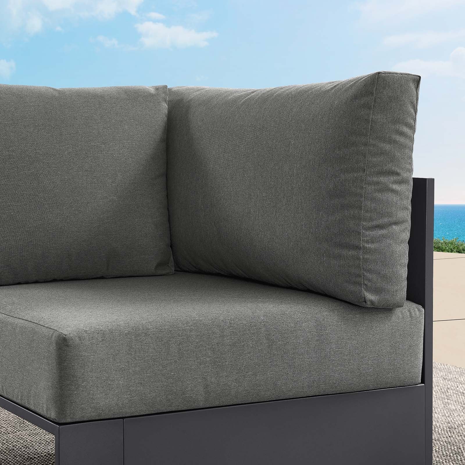 Tahoe Outdoor Patio Powder-Coated Aluminum Modular Corner Chair by Modway