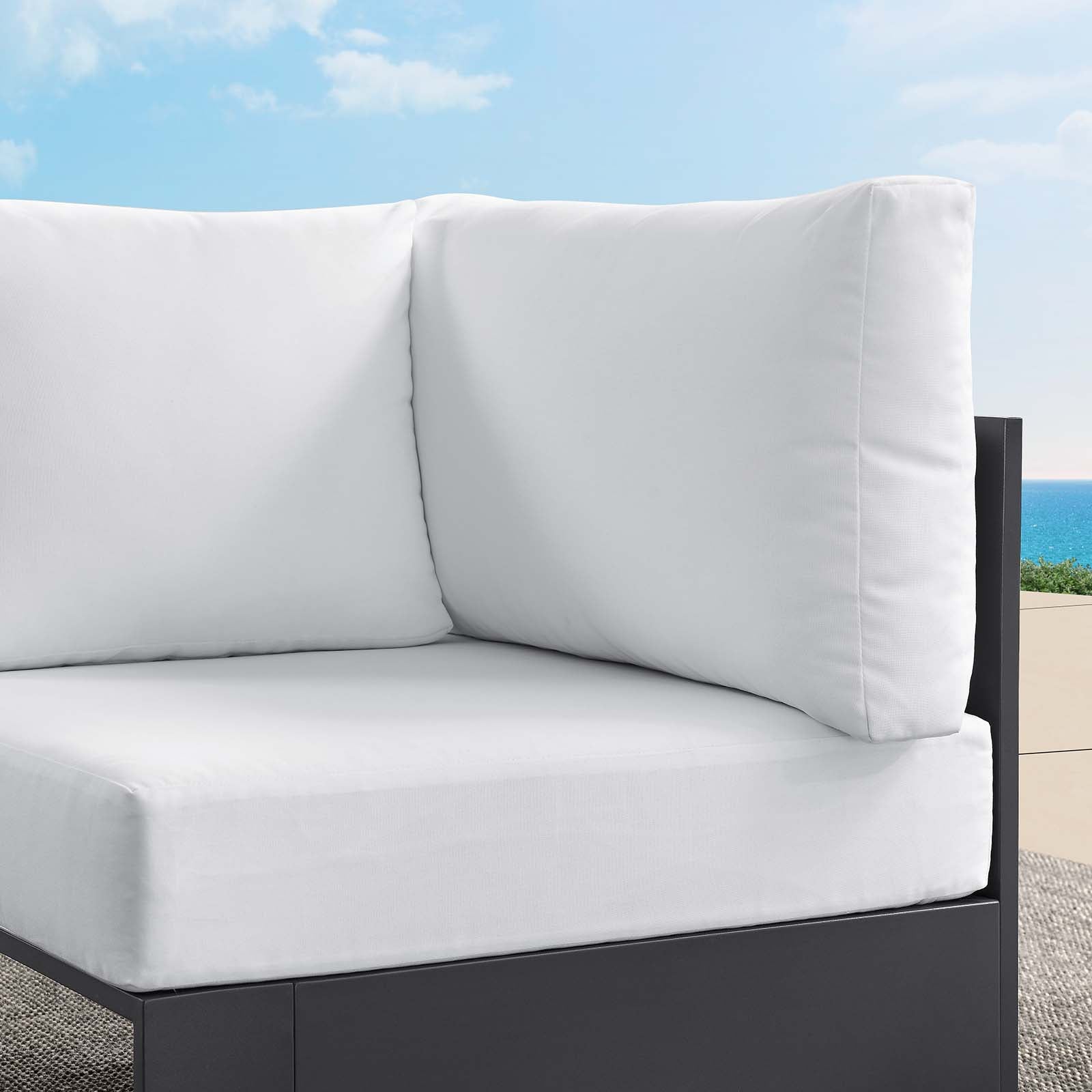 Tahoe Outdoor Patio Powder-Coated Aluminum Modular Corner Chair by Modway
