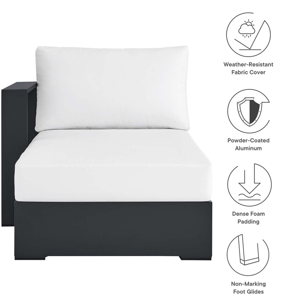 Tahoe Outdoor Patio Powder-Coated Aluminum Modular Left-Facing Chaise Lounge by Modway