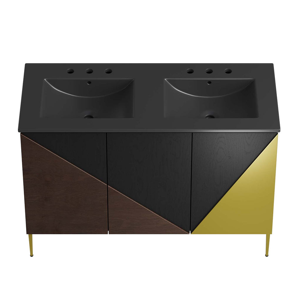 Alchemist 48" Double Sink Bathroom Vanity by Modway