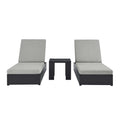 Tahoe 3-Piece Outdoor Patio Powder-Coated Aluminum Chaise Lounge Set by Modway