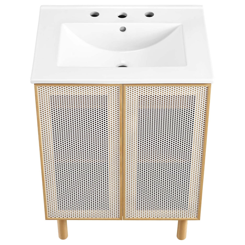 Calla 24" Perforated Metal Bathroom Vanity by Modway