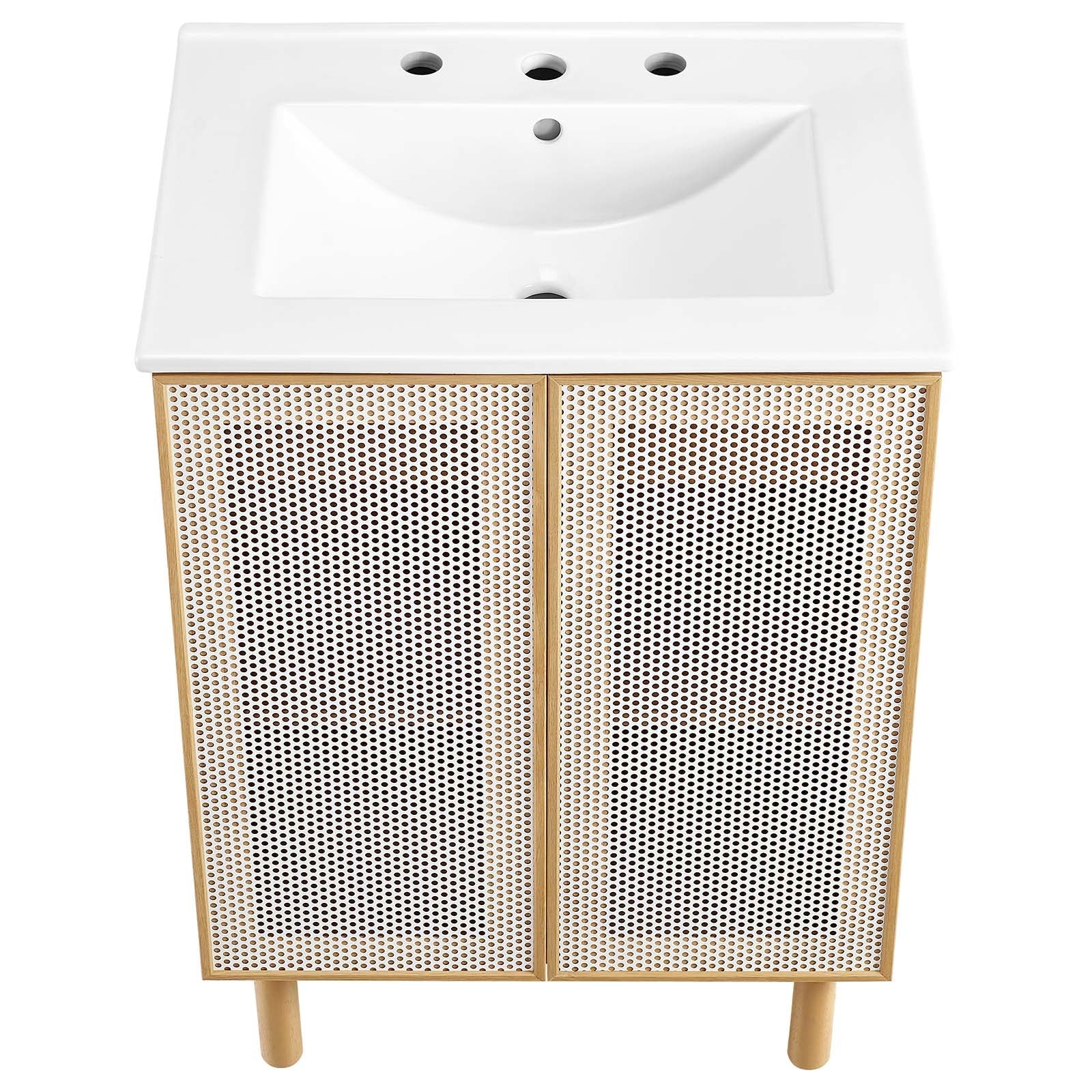 Calla 24" Perforated Metal Bathroom Vanity by Modway