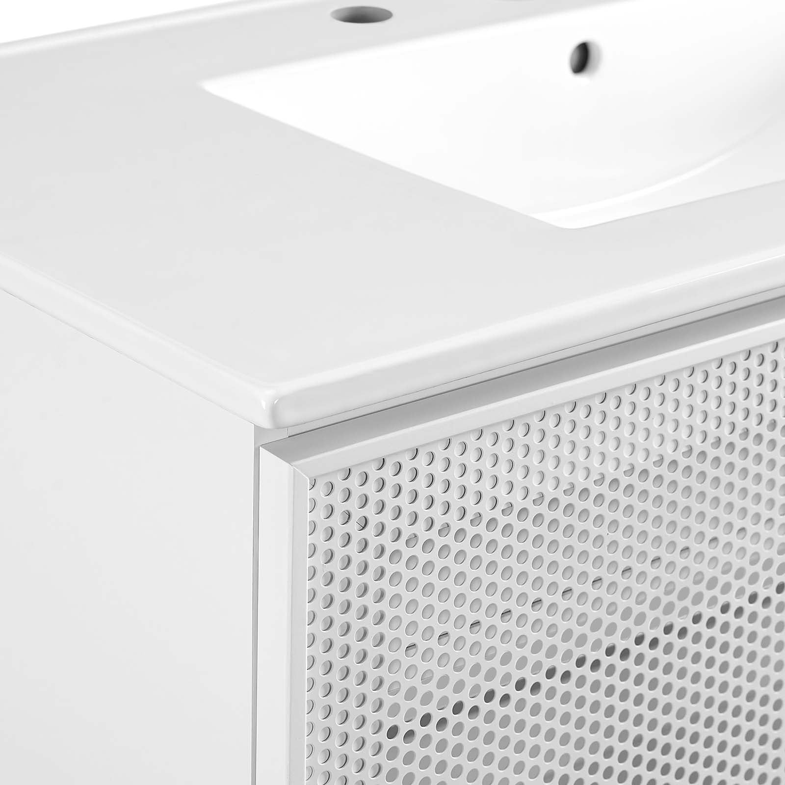 Calla 36" Perforated Metal Bathroom Vanity by Modway