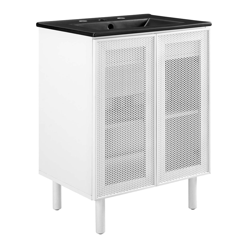 Calla 24" Perforated Metal Bathroom Vanity by Modway