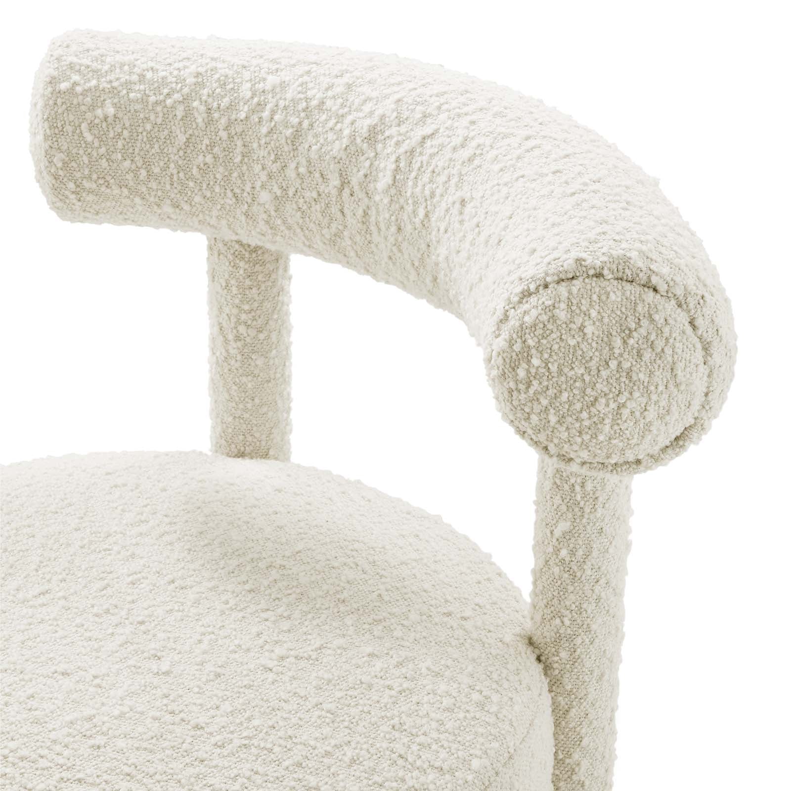Toulouse Boucle Fabric Dining Chair Set of 2 by Modway