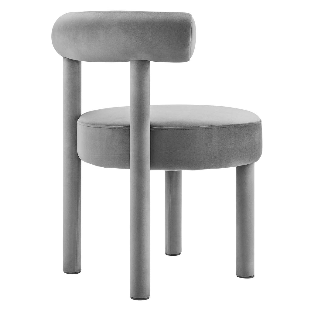 Toulouse Performance Velvet Dining Chair Set of 2 by Modway