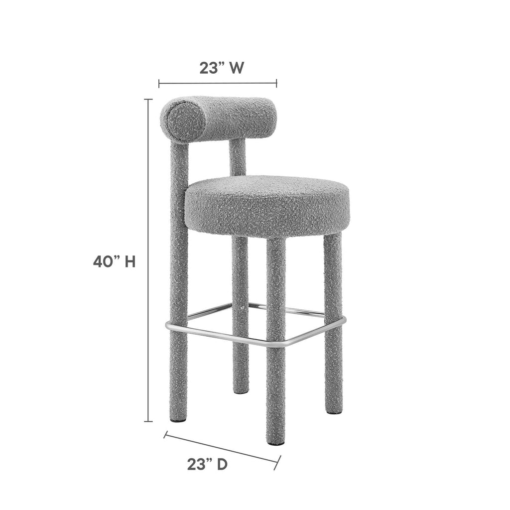 Toulouse Boucle Fabric Bar Stool Set of 2 by Modway