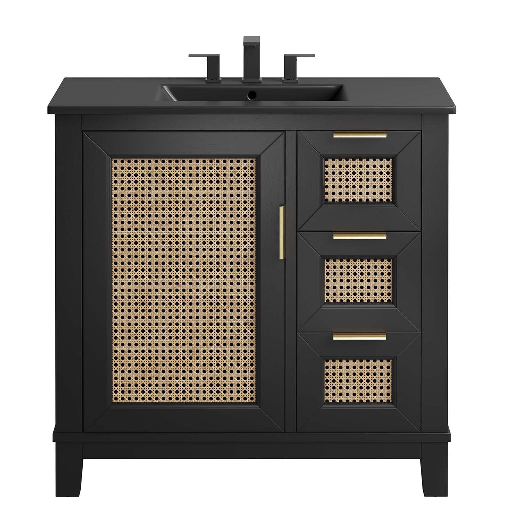 Dixie 36Ó Solid Wood Bathroom Vanity Cabinet by Modway