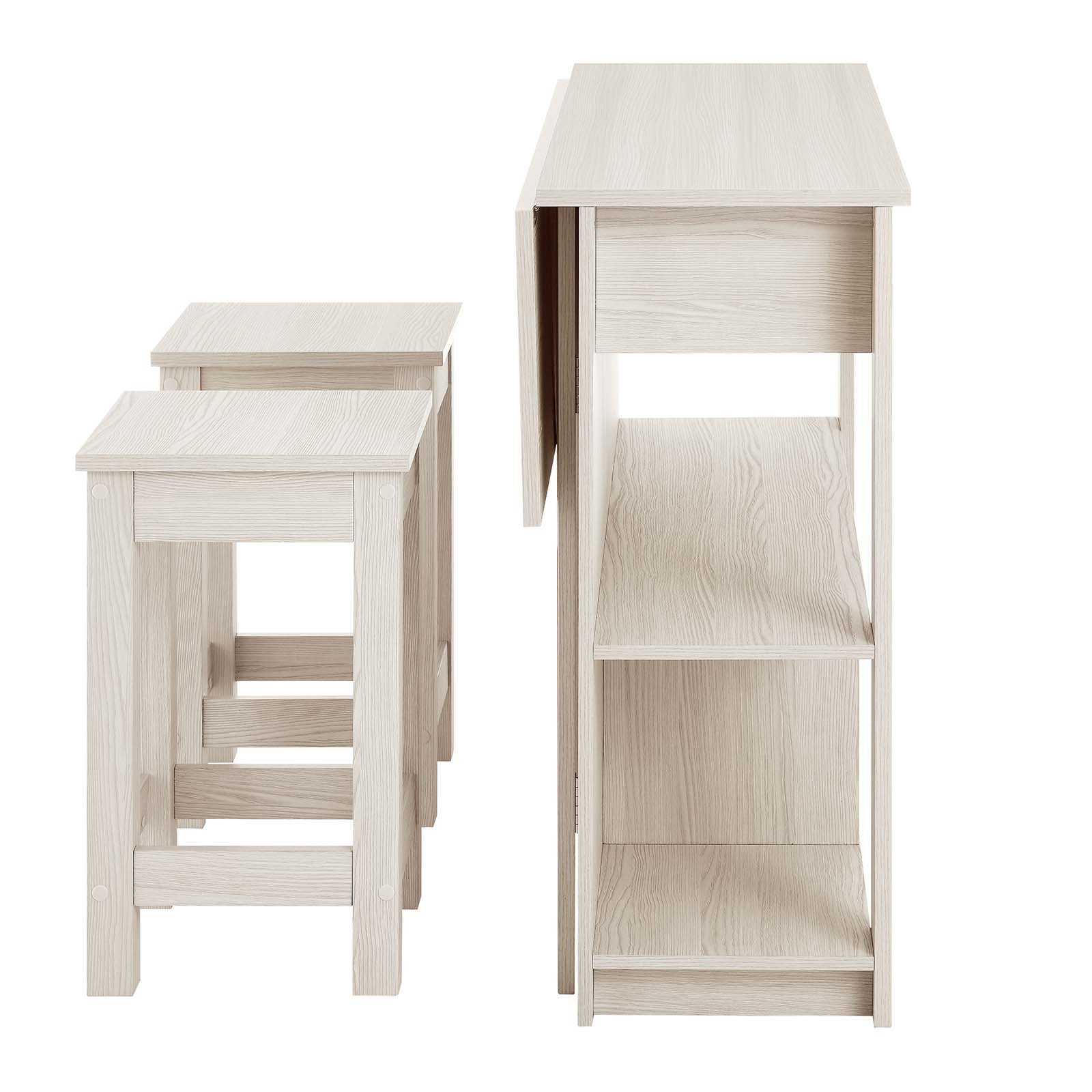 Meadowbrook 3-Piece Kitchen Island and Stool Set by Modway