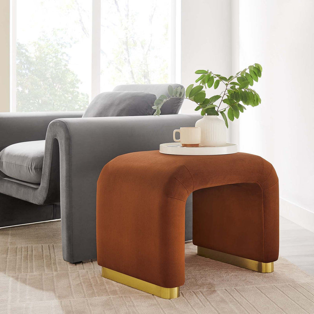 Koda Performance Velvet Waterfall Stool by Modway