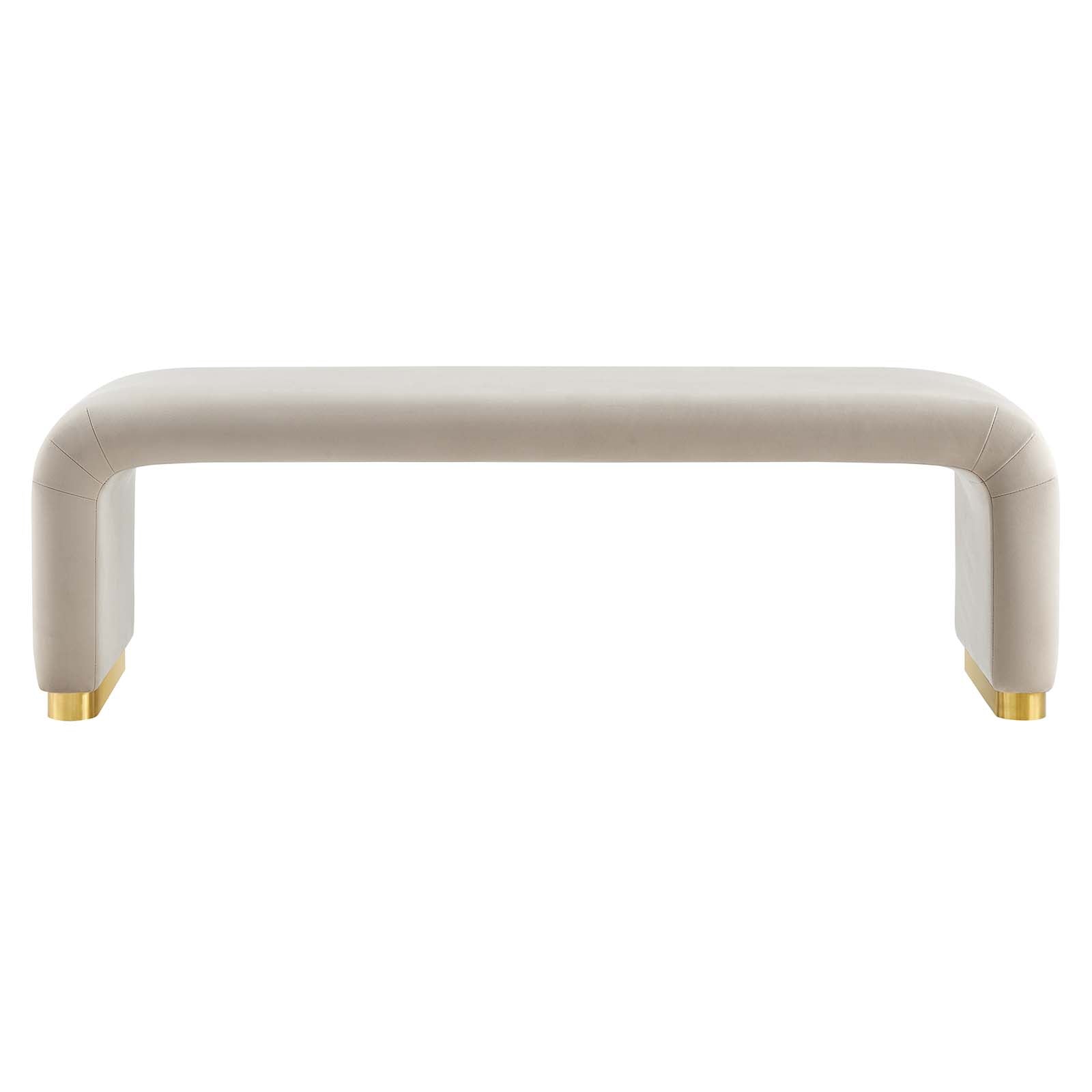 Koda Performance Velvet Waterfall Long Bench by Modway