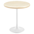 Lippa 20" Round Faux Travertine Side Table by Modway