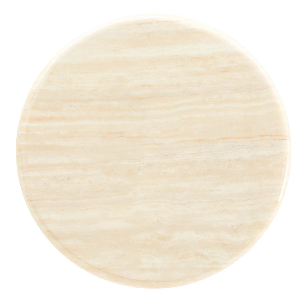 Lippa 20" Round Faux Travertine Side Table by Modway