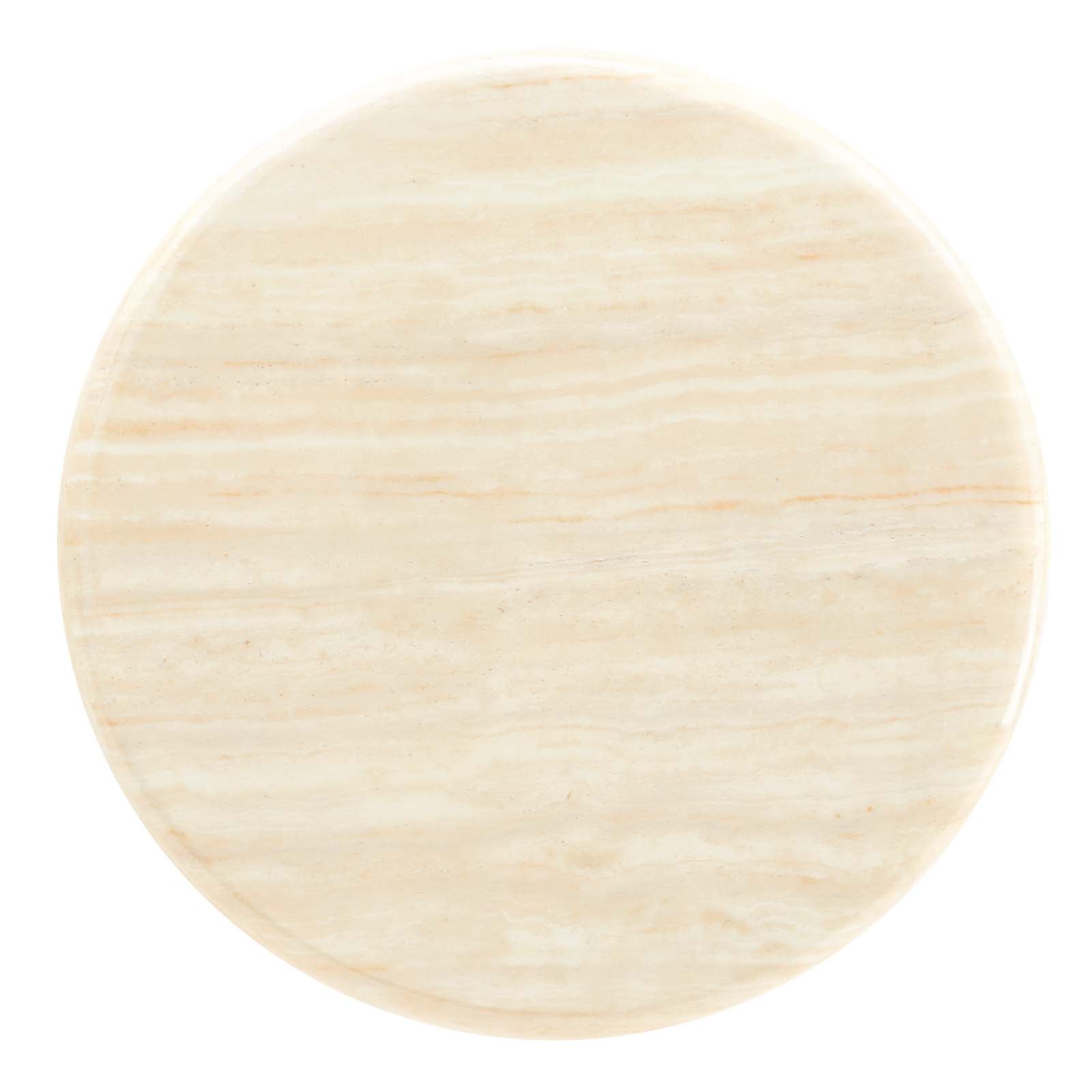 Lippa 20" Round Faux Travertine Side Table by Modway