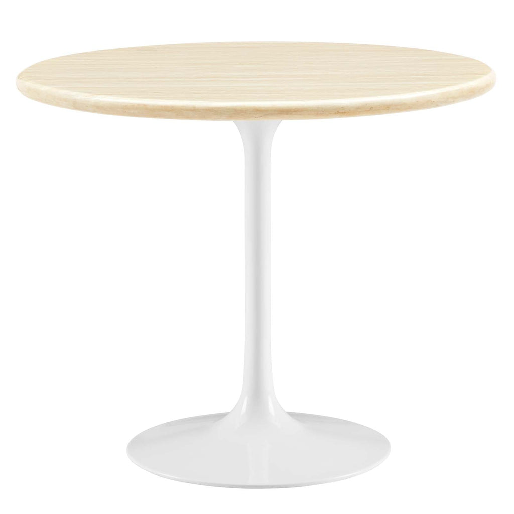 Lippa 36" Round Faux Travertine Dining Table by Modway