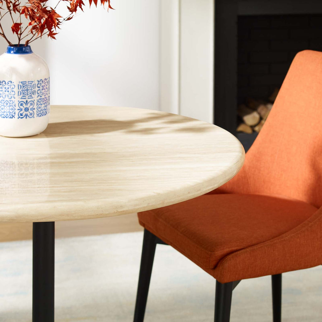 Lippa 36Ó Round Faux Travertine Dining Table by Modway
