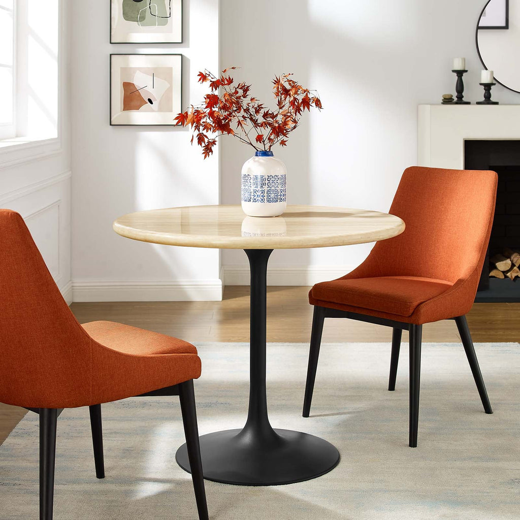 Lippa 36Ó Round Faux Travertine Dining Table by Modway