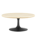 Lippa 36Ó Round Faux Travertine Coffee Table by Modway