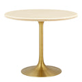 Lippa 36" Round Faux Travertine Dining Table by Modway